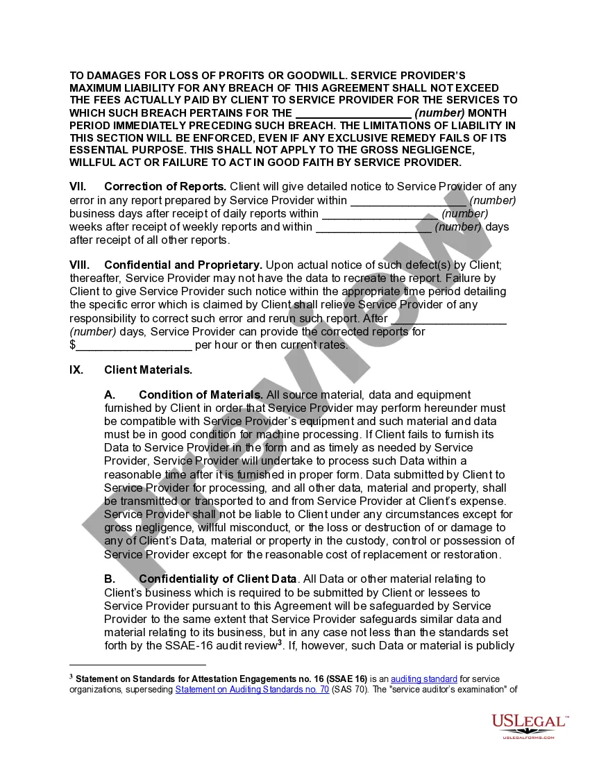 Preview Services Bureau Agreement