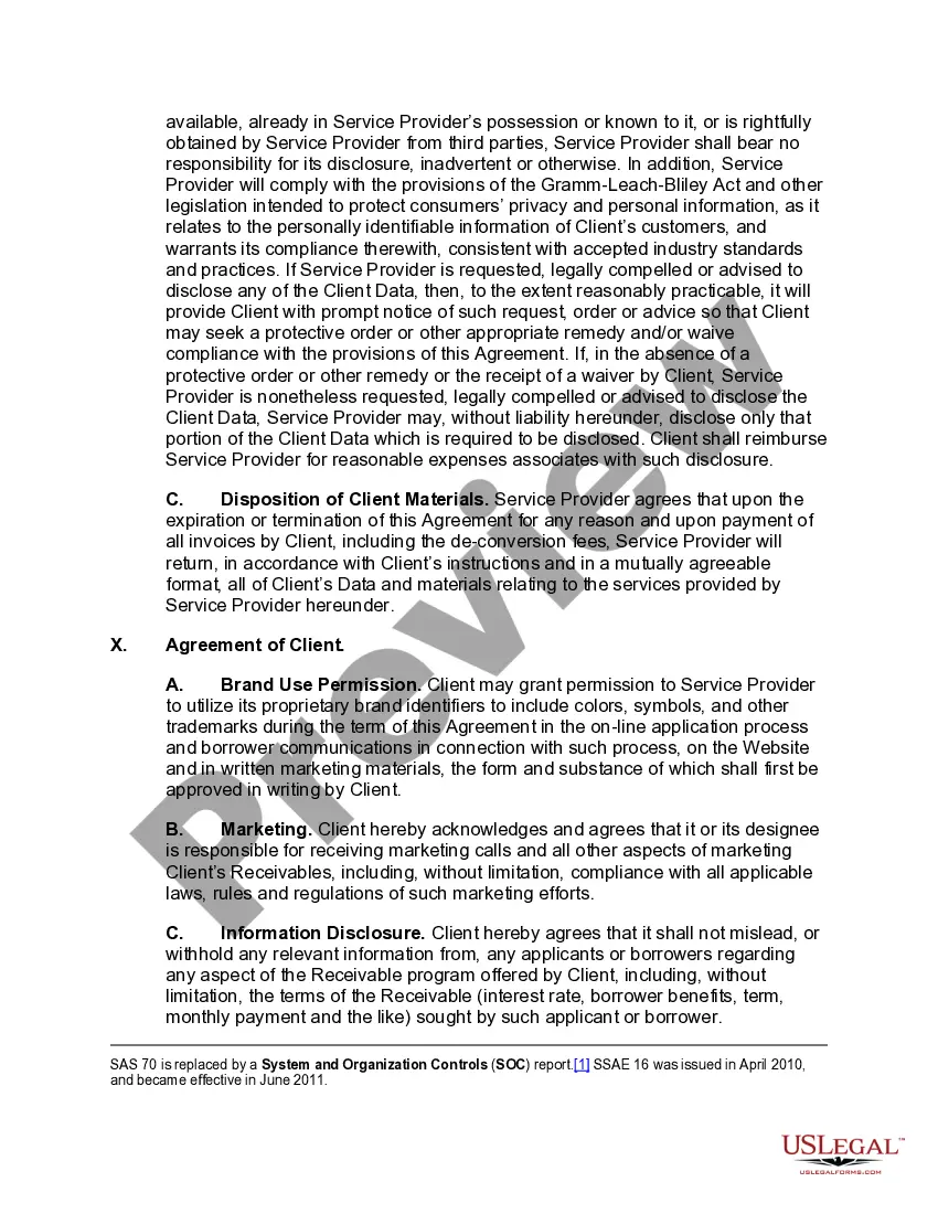 Preview Services Bureau Agreement