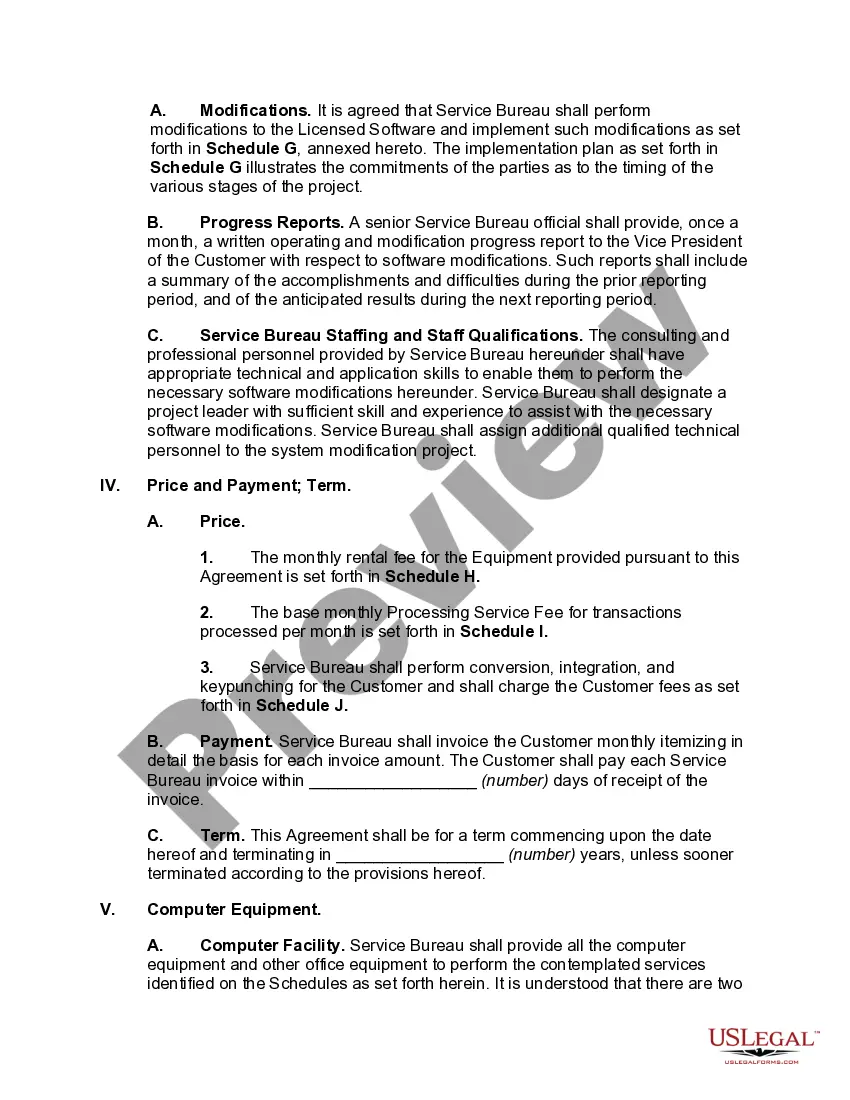 Get Service Bureau Distribution System Agreement Preview Service Bureau Distribution System Agreement
