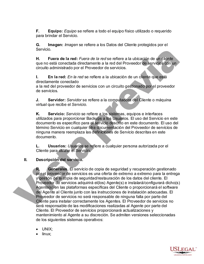 Preview Contrato de servicio de copia de seguridad y recuperación gestionada