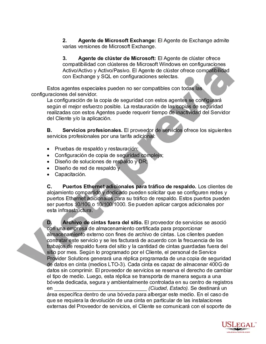 Preview Contrato de servicio de copia de seguridad y recuperación gestionada