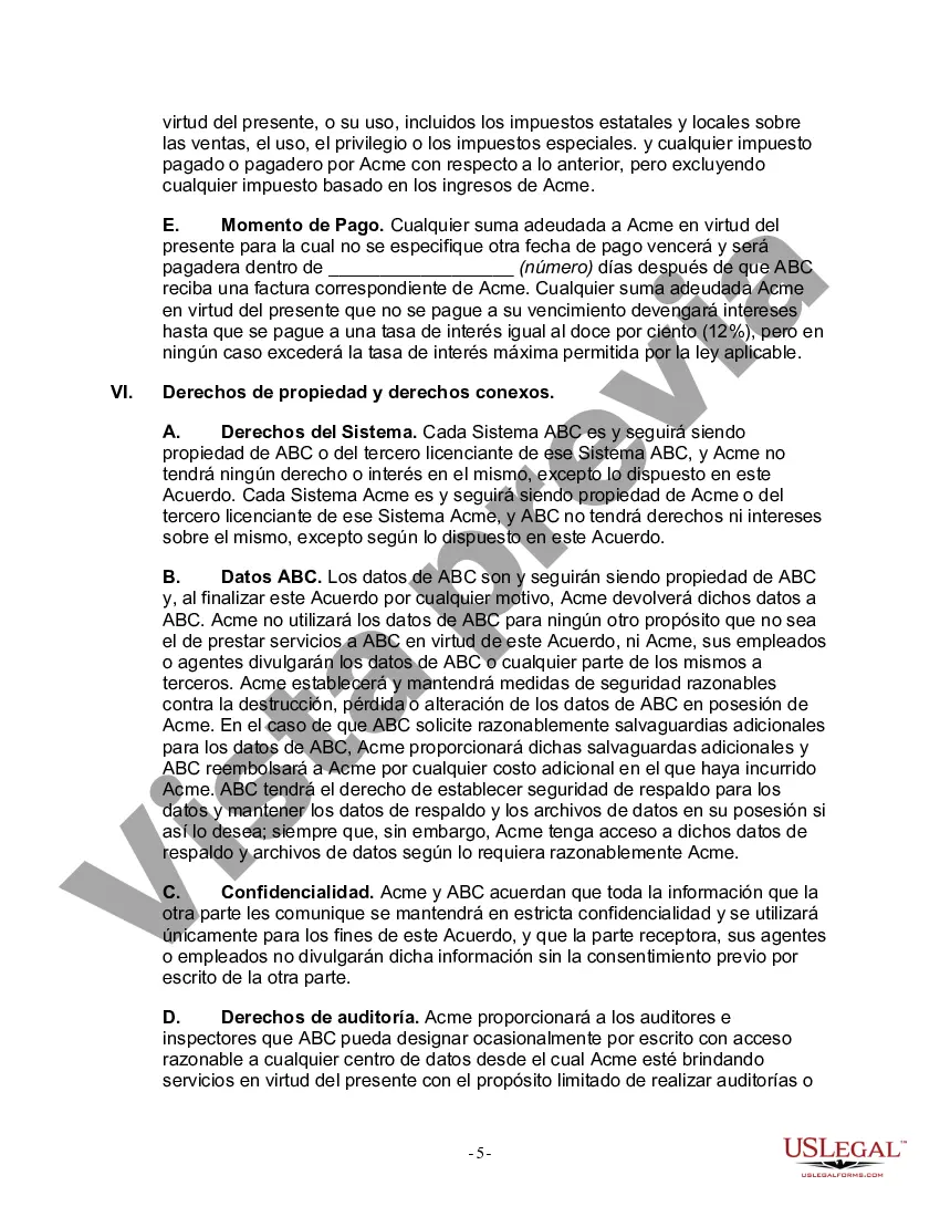 Preview Acuerdo de externalización