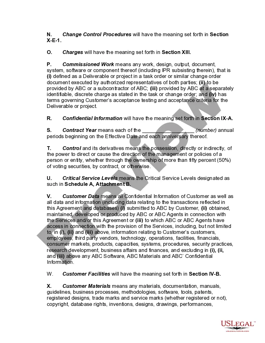 Get Master Agreement for Business Process Outsourcing Services Preview Master Agreement for Business Process Outsourcing Services