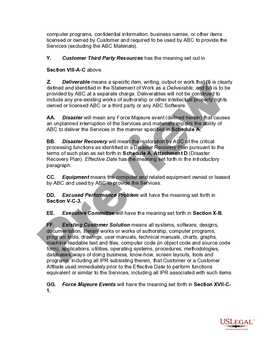 Get Master Agreement for Business Process Outsourcing Services Preview Master Agreement for Business Process Outsourcing Services