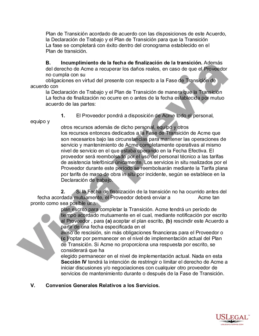 Preview Contrato Marco de Outsourcing de Servicios de Mantenimiento