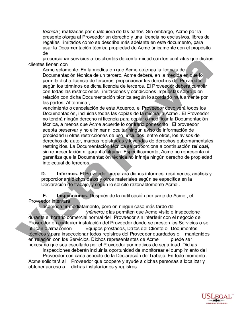 Preview Contrato Marco de Outsourcing de Servicios de Mantenimiento