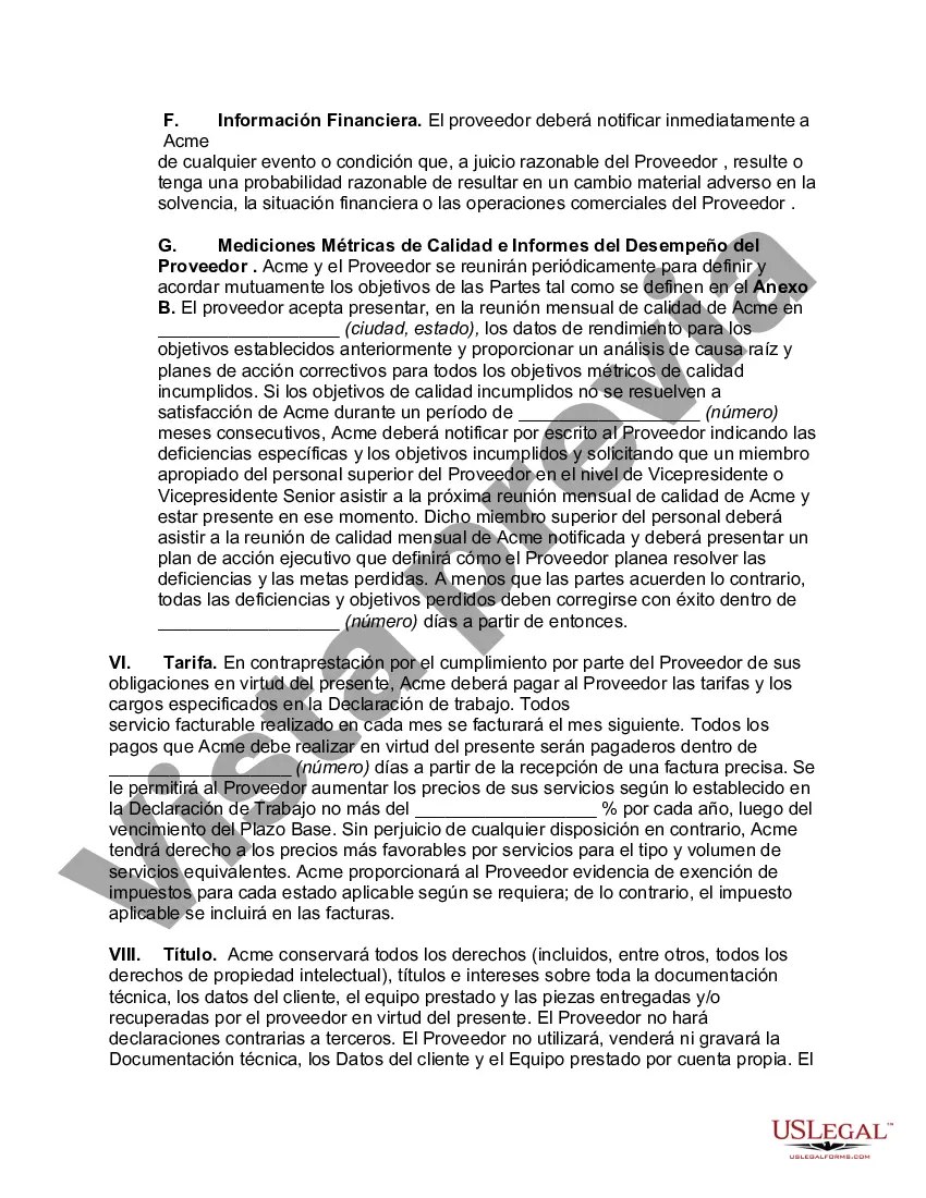 Preview Contrato Marco de Outsourcing de Servicios de Mantenimiento