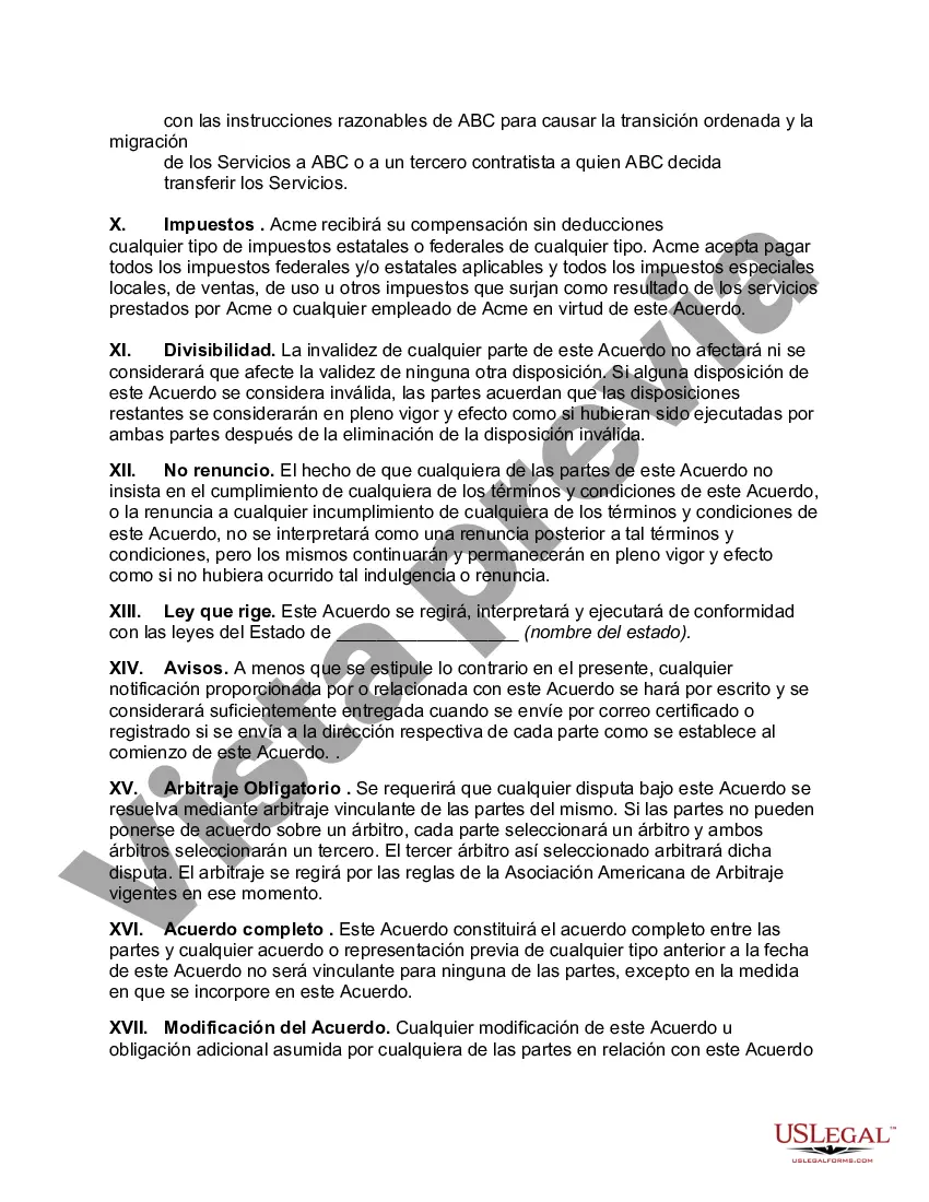 Preview Contrato de Servicios de Outsourcing de Gestión