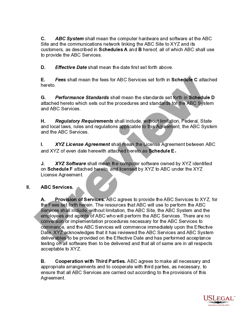 Get Processing and Services Outsourcing Agreement Preview Processing and Services Outsourcing Agreement