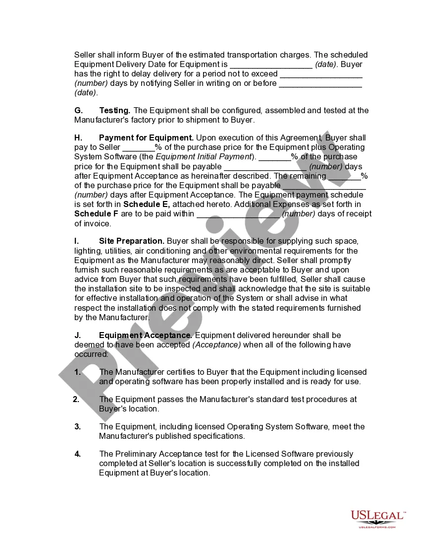 Get User Oriented Turnkey Hardware Purchase Agreement Preview User Oriented Turnkey Hardware Purchase Agreement
