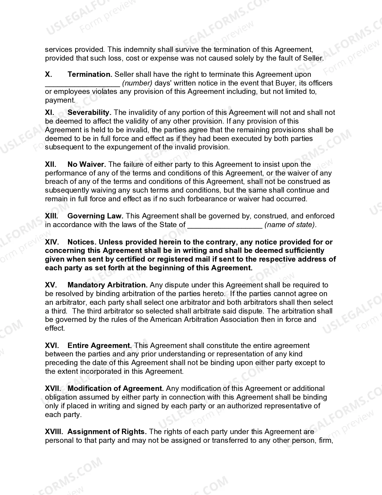Preview Equipment Maintenance Agreement with an Independent Sales Organization