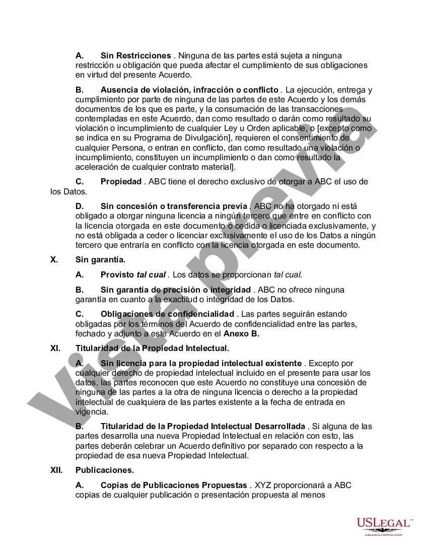 Preview Acuerdo de intercambio de datos