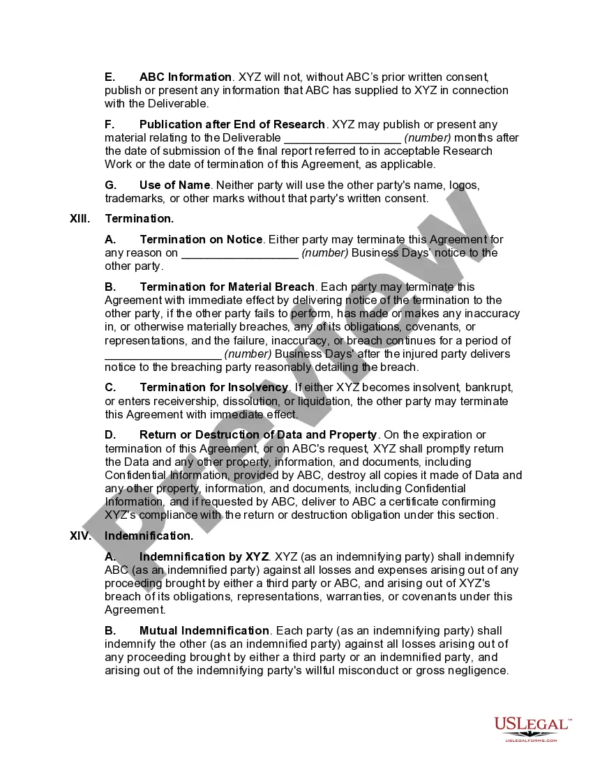 Preview Data Sharing Agreement