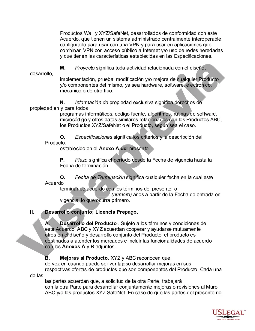 Preview Acuerdo de Desarrollo y Comercialización Conjunta para la Seguridad de Redes