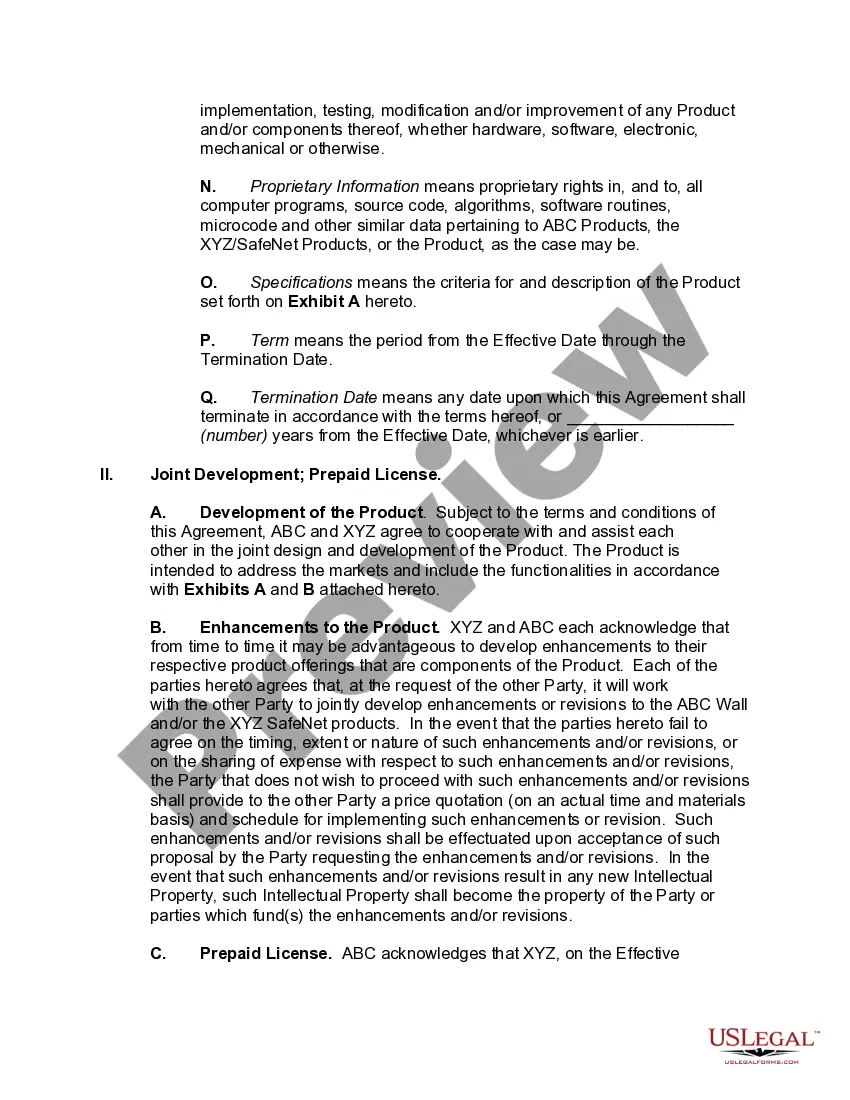 Get Joint Marketing and Development Agreement for Network Security Preview Joint Marketing and Development Agreement for Network Security