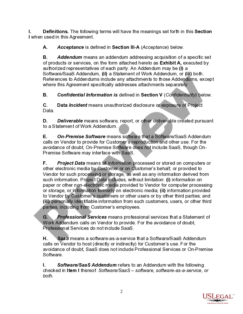 Preview Information Technology Master Agreement