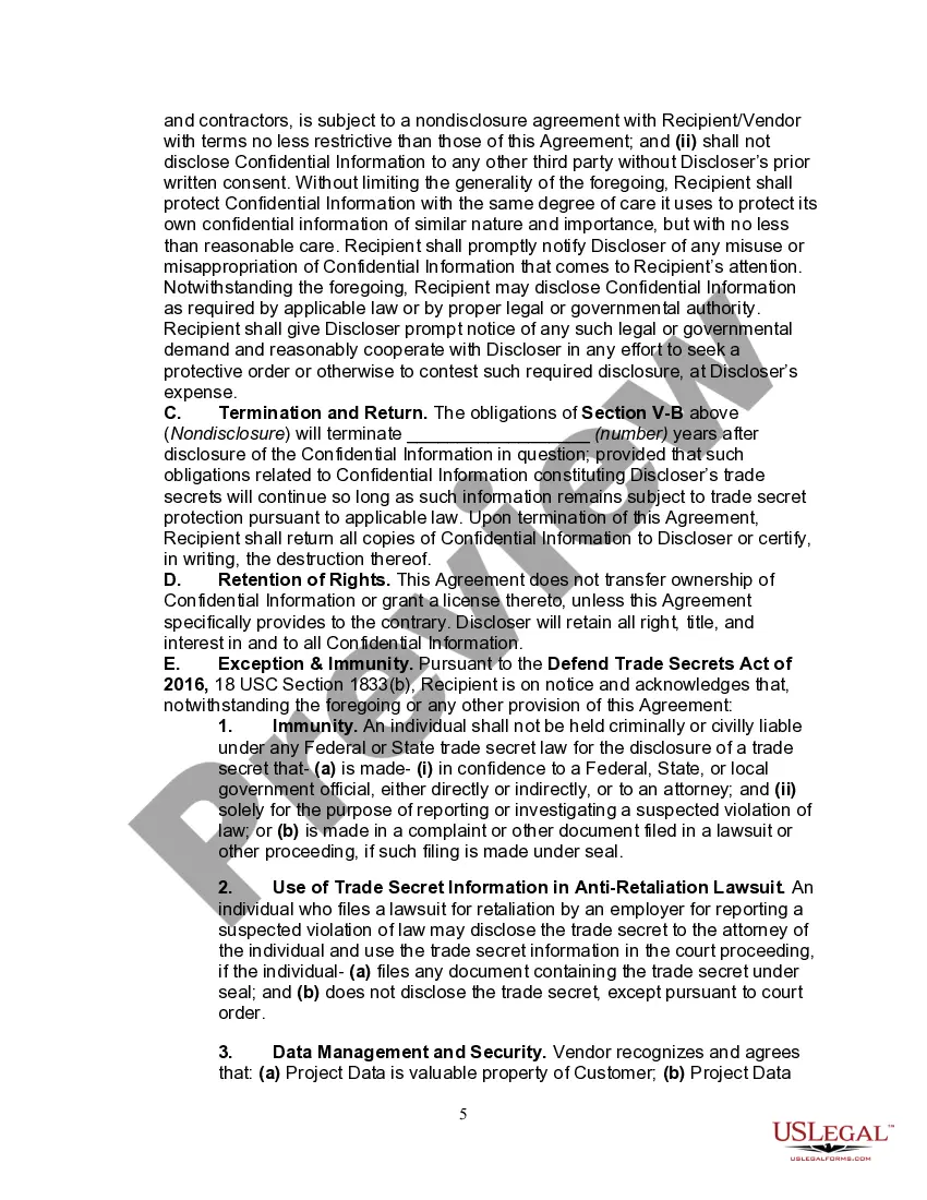 Preview Information Technology Master Agreement