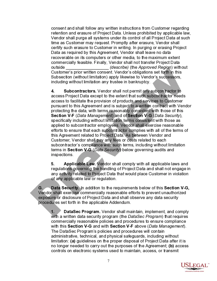 Preview Information Technology Master Agreement