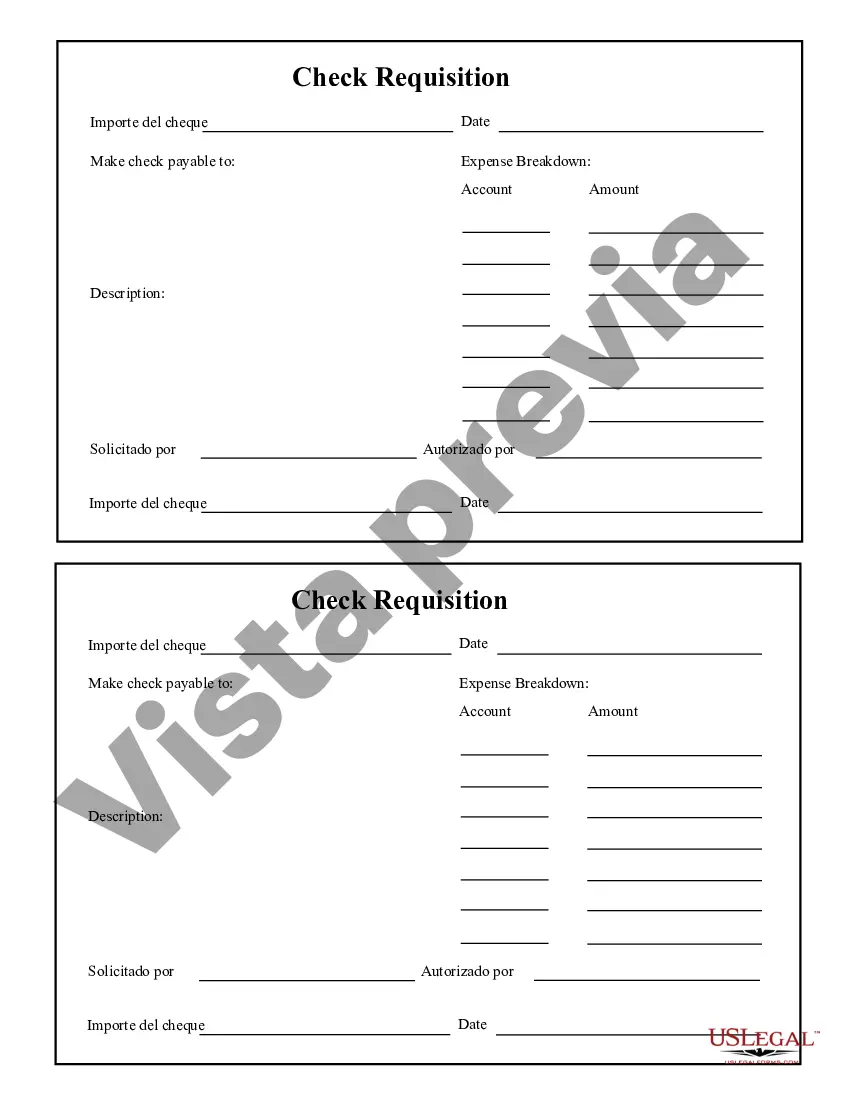 Preview Informe de solicitud de cheques