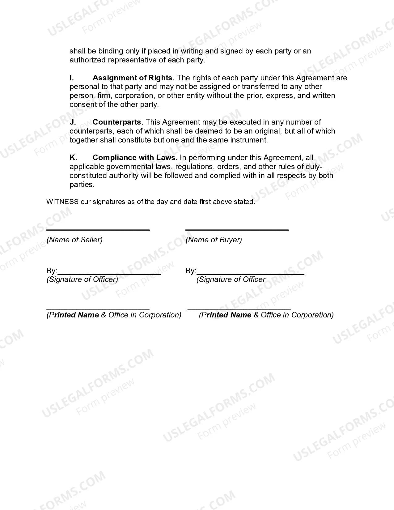 Preview Equipment Maintenance Agreement with a Manufacturer
