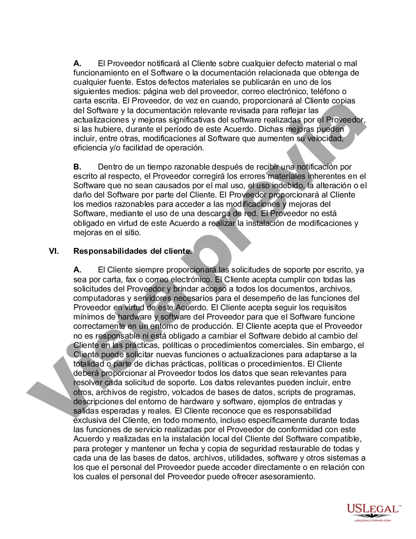 Preview Acuerdo de soporte y mantenimiento de software