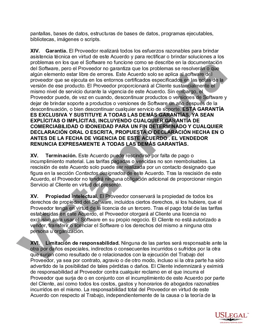 Preview Acuerdo de soporte y mantenimiento de software