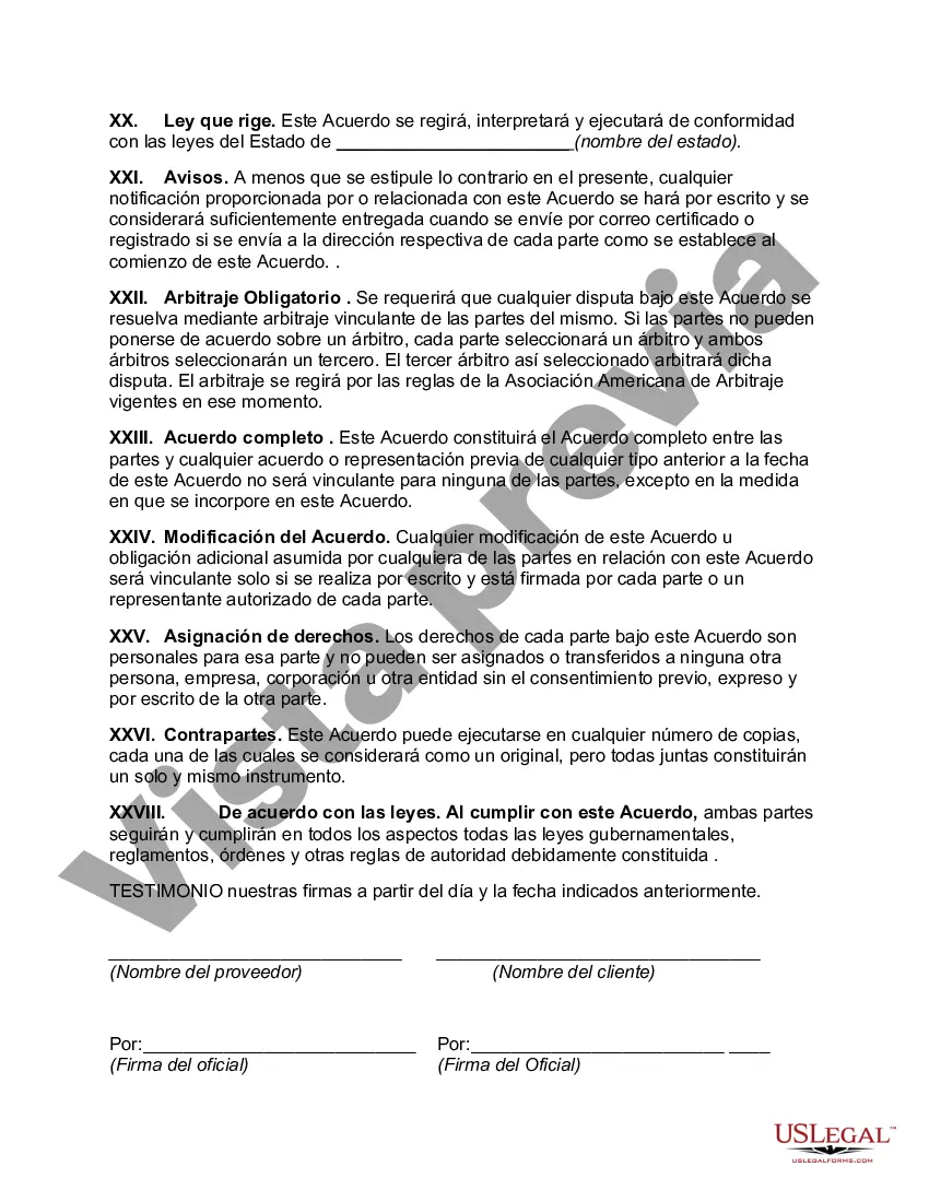 Preview Acuerdo de soporte y mantenimiento de software