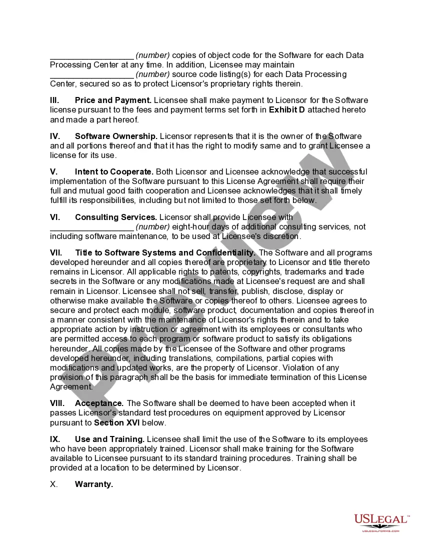 Get Vendor Oriented Software License Agreement Preview Vendor Oriented Software License Agreement