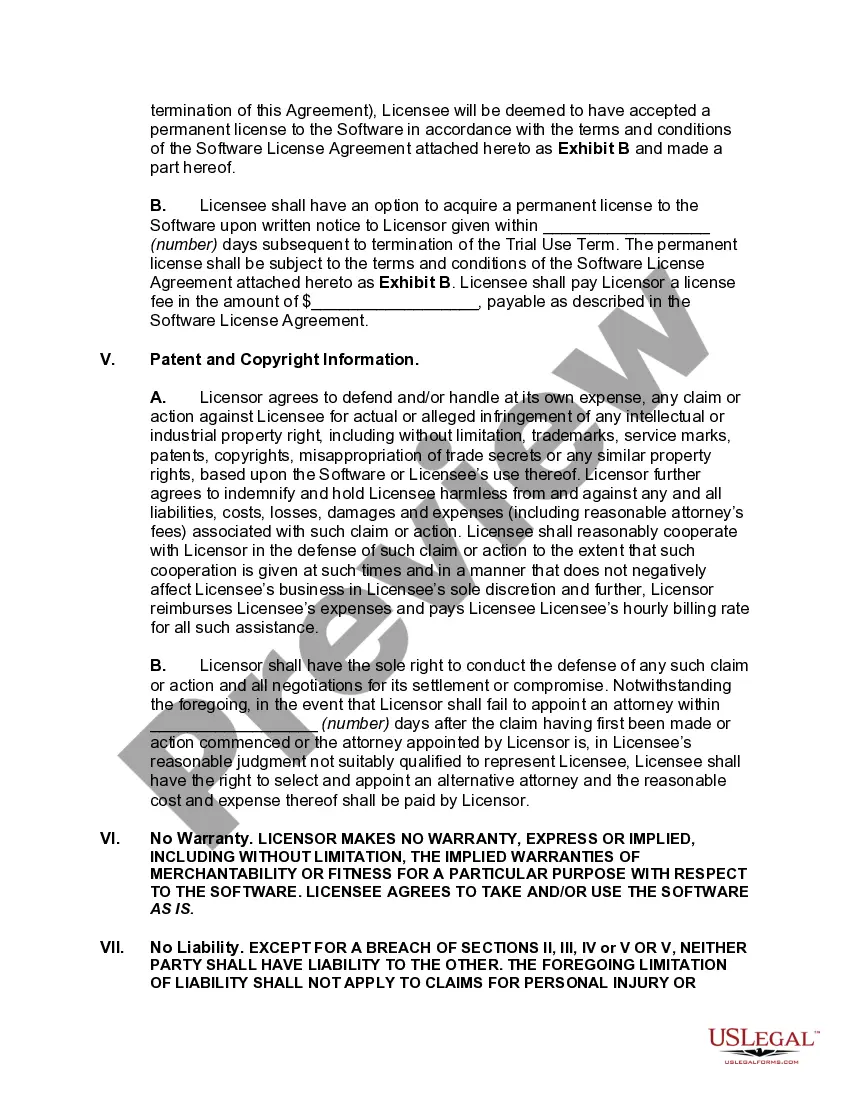 Get Trial Use License Agreement of Computer Software Program Preview Trial Use License Agreement of Computer Software Program