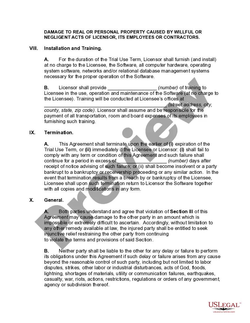 Get Trial Use License Agreement of Computer Software Program Preview Trial Use License Agreement of Computer Software Program