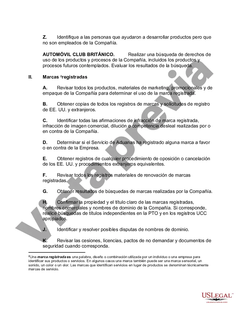 Preview Lista de verificación para auditoría de propiedad intelectual