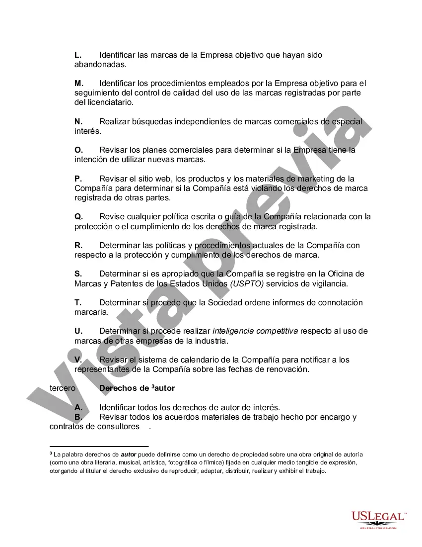 Preview Lista de verificación para auditoría de propiedad intelectual