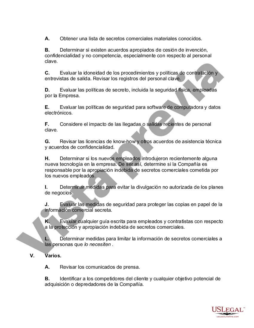 Preview Lista de verificación para auditoría de propiedad intelectual