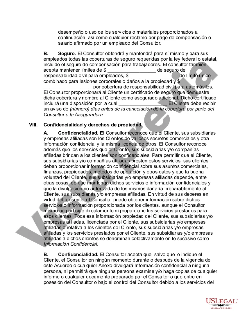 Preview Acuerdo estándar orientado al cliente para servicios de consultoría