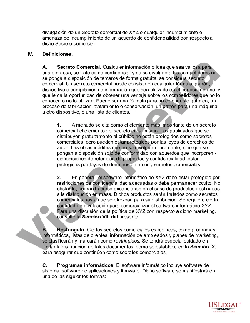 Preview Manual de Políticas de Secretos Comerciales con Empleados, Consultores y Licenciatarios