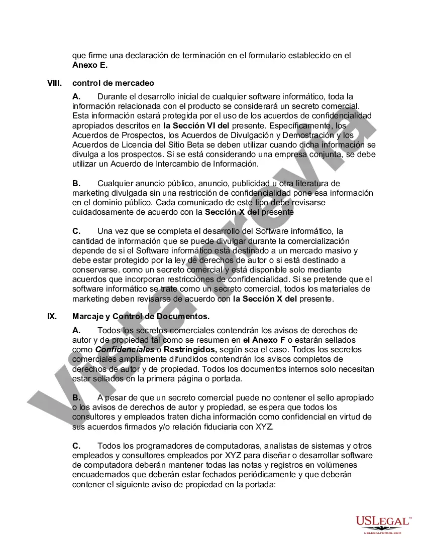 Preview Manual de Políticas de Secretos Comerciales con Empleados, Consultores y Licenciatarios