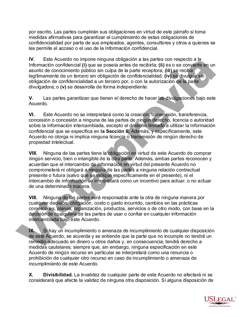 Preview Acuerdo mutuo de confidencialidad sobre información técnica y comercial