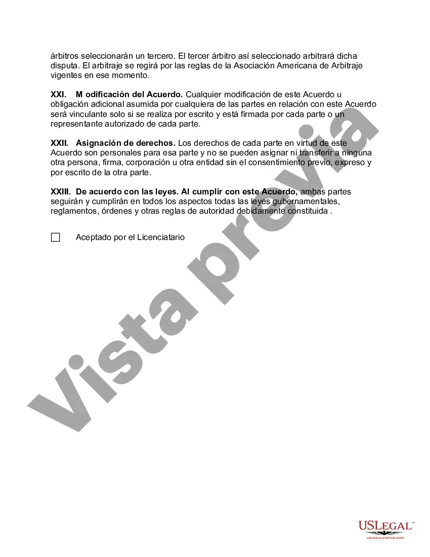 Preview Acuerdo de licencia de software Click-Wrap