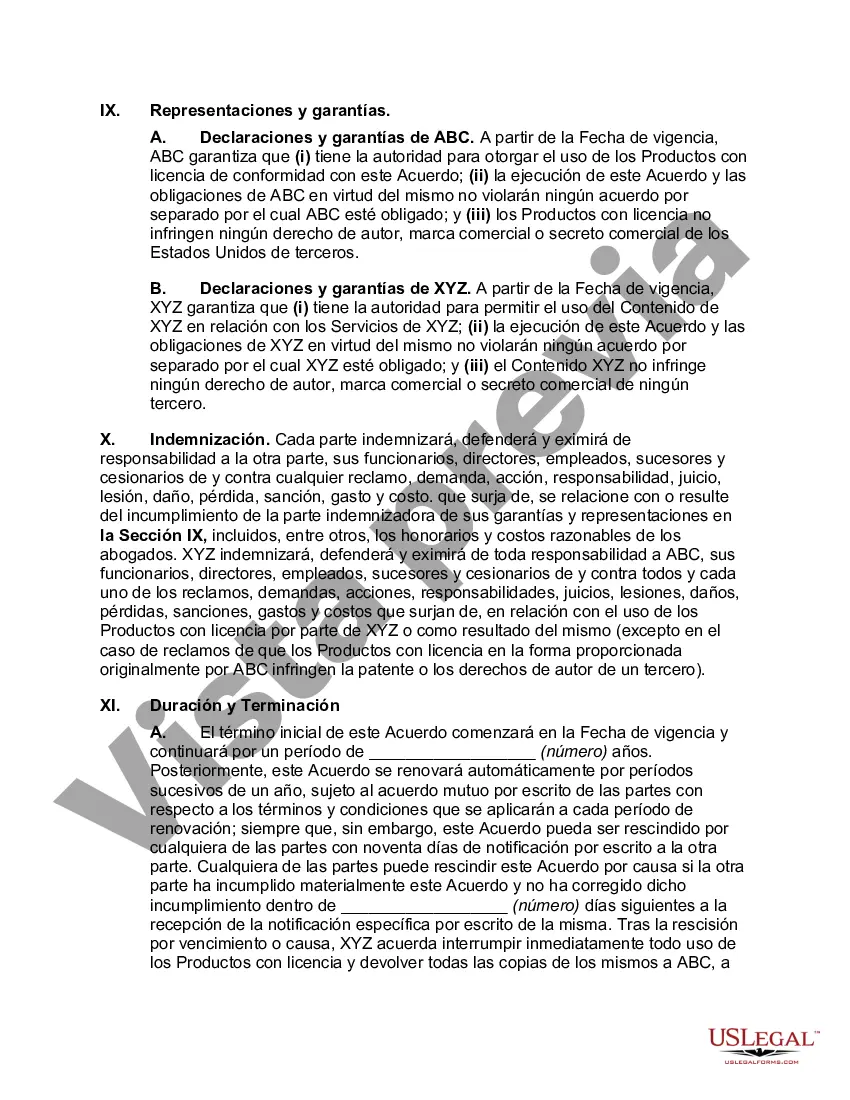 Preview Acuerdo de licencia de software que involucra a terceros