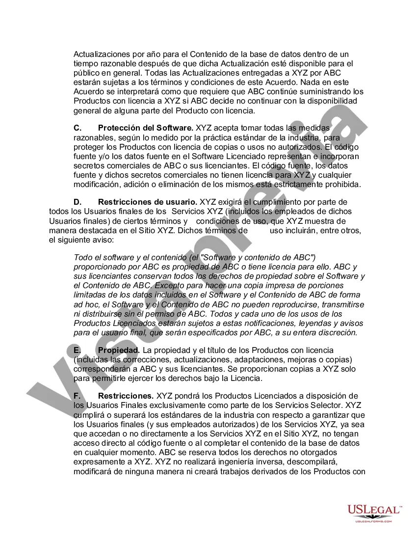 Preview Acuerdo de licencia de software que involucra a terceros