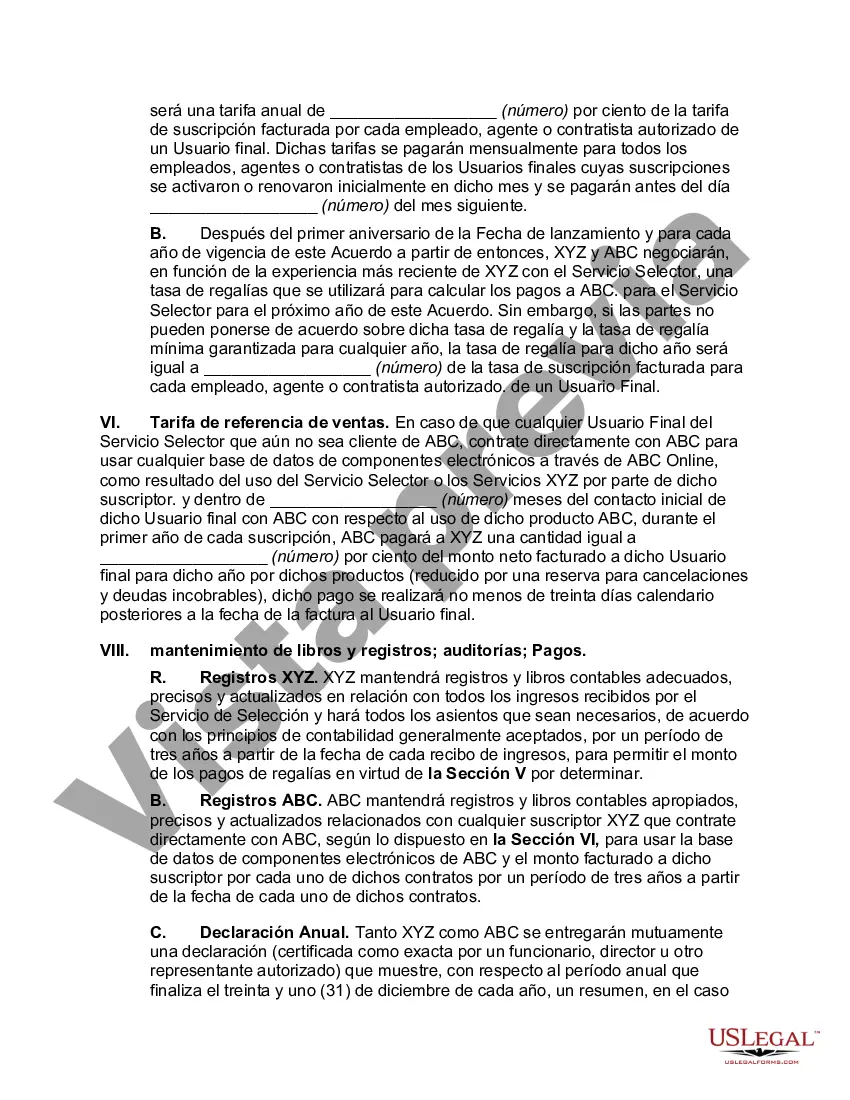 Preview Acuerdo de licencia de software que involucra a terceros