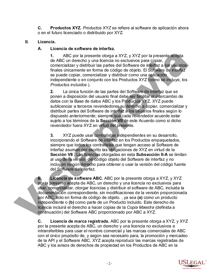 Preview Acuerdo de distribución y licencia de software