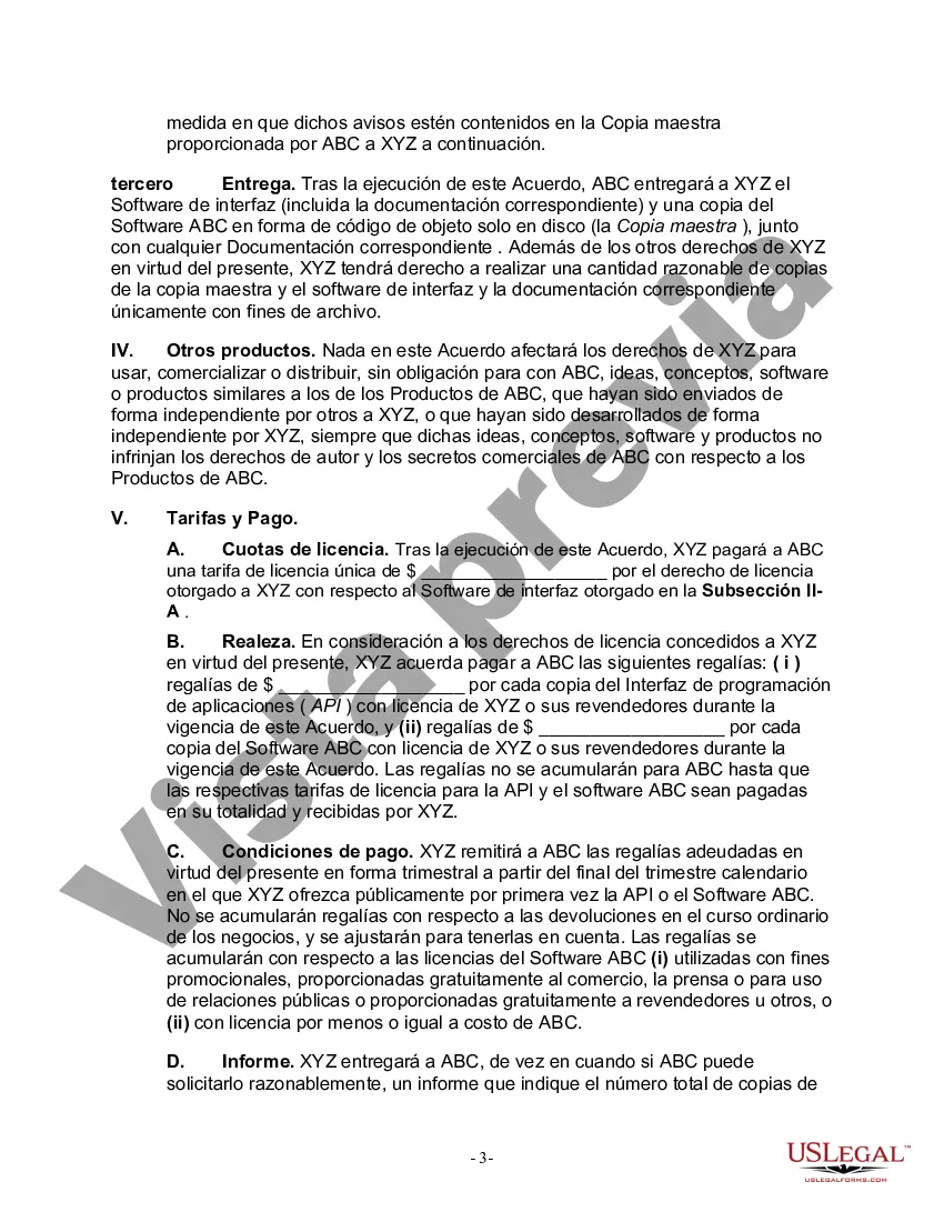 Preview Acuerdo de distribución y licencia de software