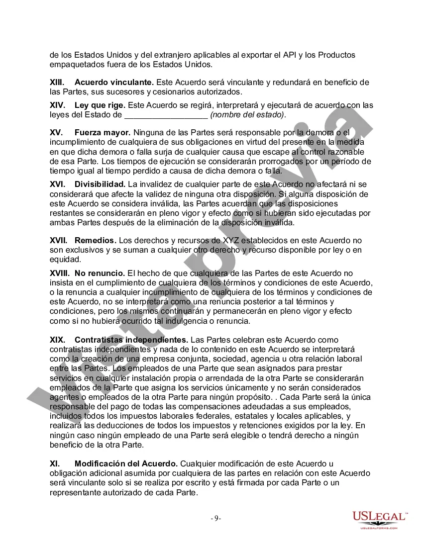 Preview Acuerdo de distribución y licencia de software