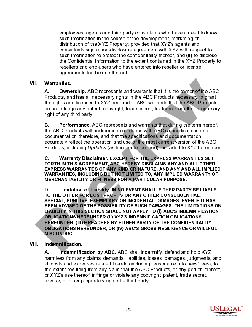 Idaho Software License and Distribution Agreement US Legal Forms