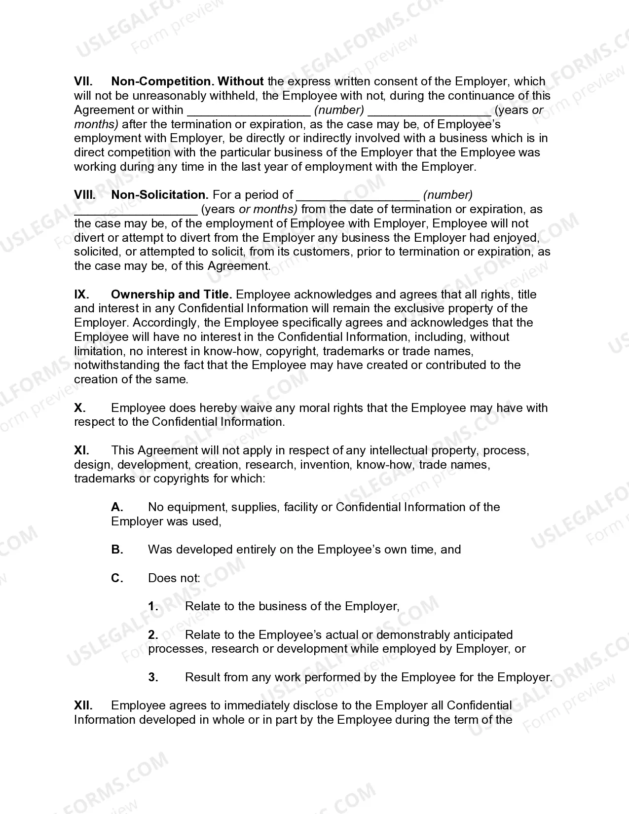 Preview Employment Confidentiality Agreement Regarding Work Product, Production Processes, Business Operations, Computer Software, Computer Technology, Proprietary and Trade Secret Technology