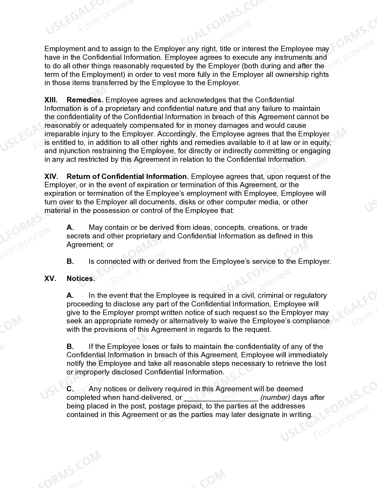 Preview Employment Confidentiality Agreement Regarding Work Product, Production Processes, Business Operations, Computer Software, Computer Technology, Proprietary and Trade Secret Technology