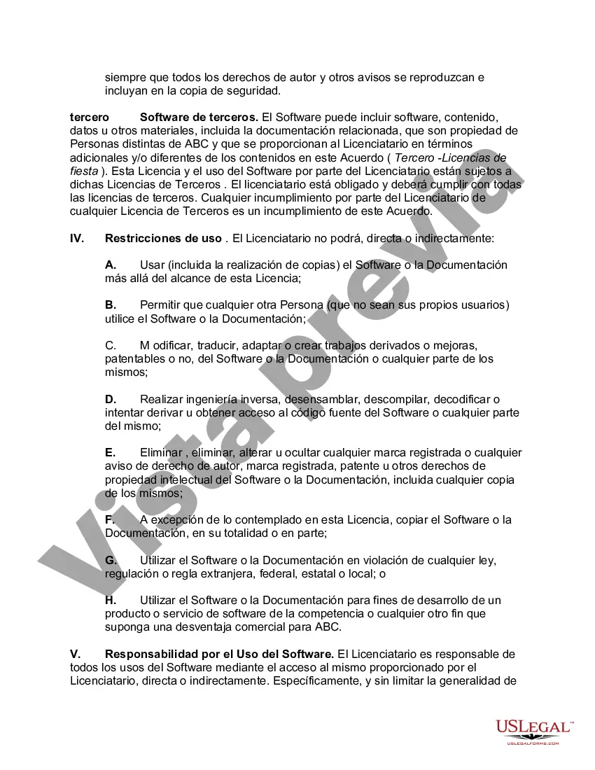 Preview Acuerdo de licencia de software de usuario final de envoltura retráctil