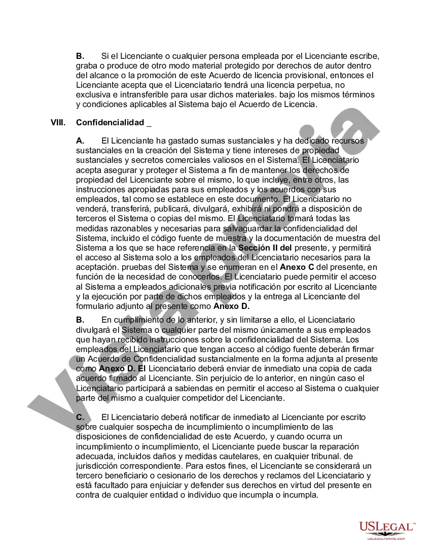 Preview Acuerdo de licencia provisional