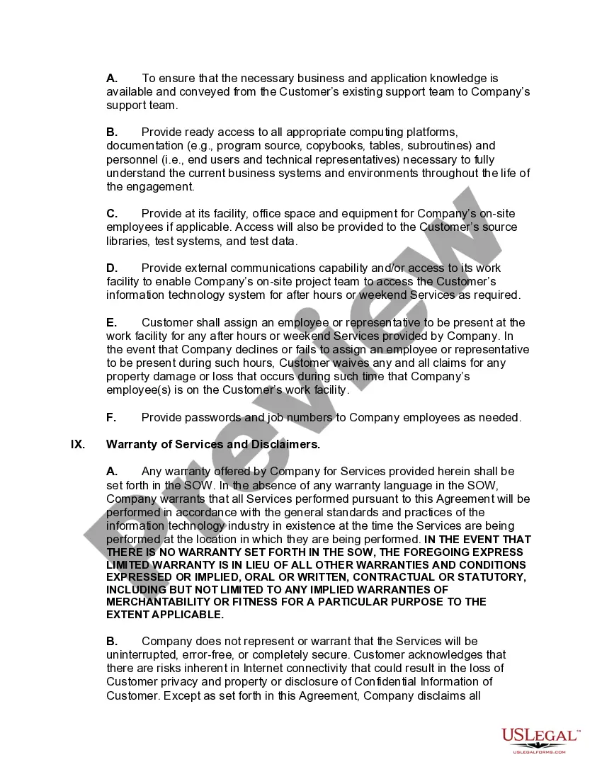 Get Information Technology Service Agreement Preview Information Technology Service Agreement